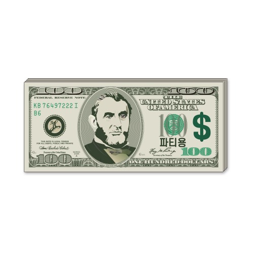 머니건메세지지폐-100달러지폐(100장)