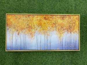 황금 자작나무 인테리어액자 황금PS 140-70cm